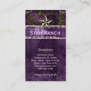 Star Ante tarjeta de visita Purple Green