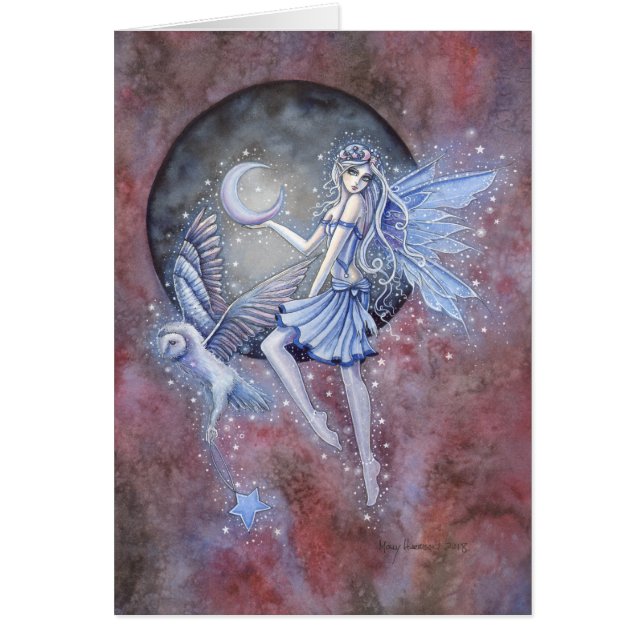 Star Collectors Fairy and Owl Fantasy Art (Frente)