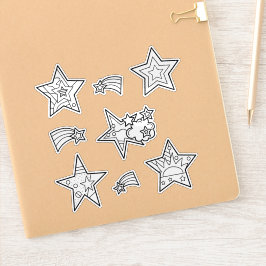Star Doodles | Calcomanías de vinilo cortadas pers