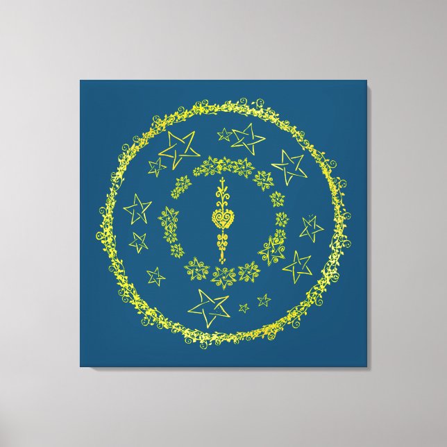 Star Mandala - Lienzo envuelto (Anverso)