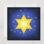 Star of David Card<br><div class="desc">Estrella de la religión judía de David ilustracion de arte digital Hanukkah</div>