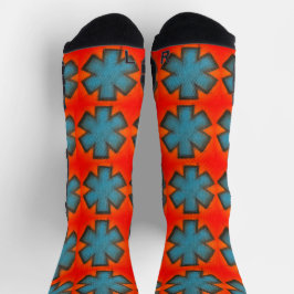 "Star of Life" azul y rojo Ems calcetines