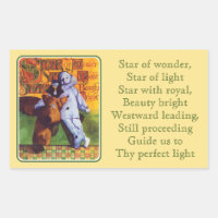STAR OF WONDER Gold Rectangle Pegatinas