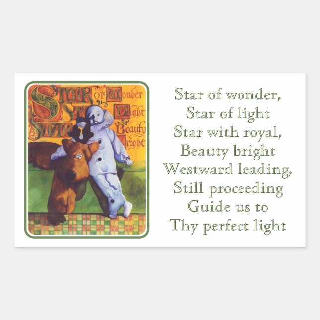 STAR OF WONDER Rectangle Pegatinas (Anverso)