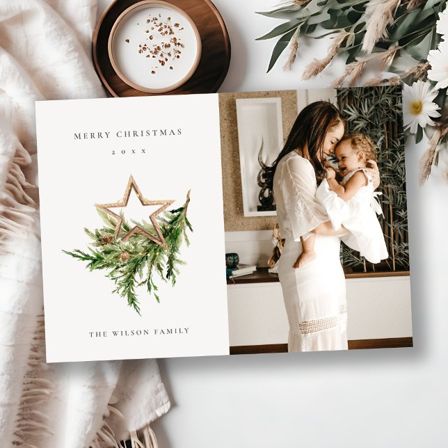 Star Ornament Pine Fauna Foto Feliz Navidad (Subido por el creador)