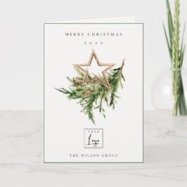 Star Ornament Pine Fauna Logo Feliz Navidad