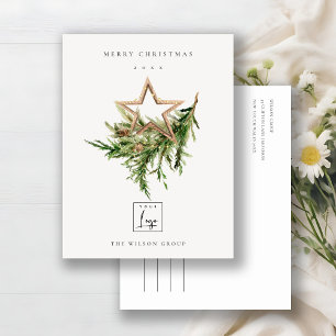 Star Ornament Pine Fauna Logo Feliz Navidad