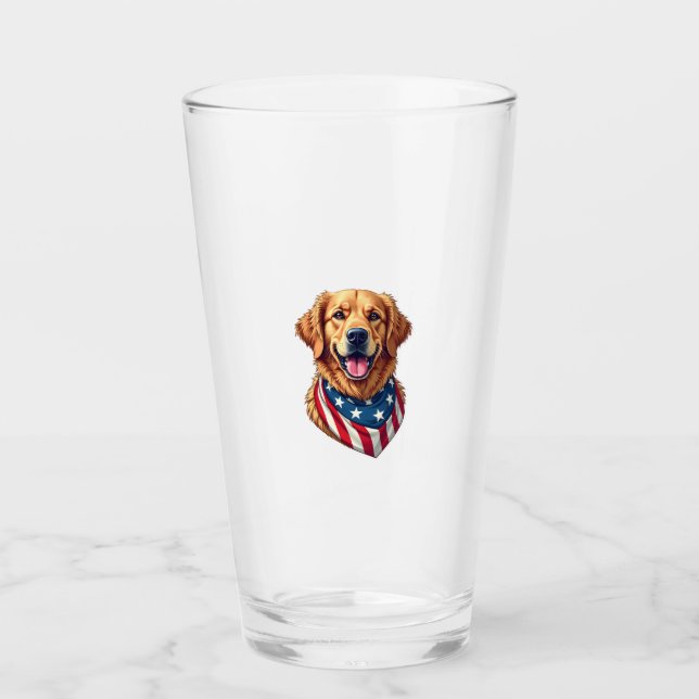Star Spangled Golden Retriever Vintage Tee 4 (Anverso)