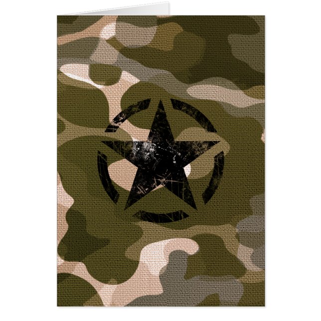 Star Stencil Vintage sobre el camuflaje (Frente)