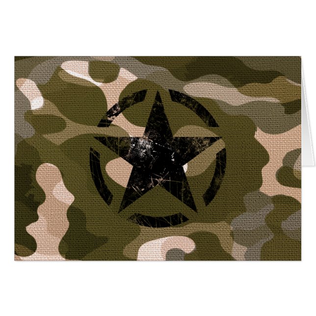 Star Stencil Vintage sobre el camuflaje (Anverso (Horizontal))