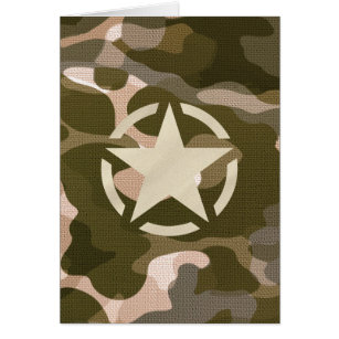 Star Tag on Burlap Camouflage Style