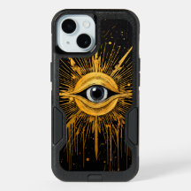 Starburst Black and Gold Occult Gray Evil Eye