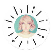 STARBURST | Pegatinas personalizadas redondas senc