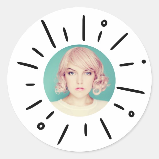 STARBURST | Pegatinas personalizadas redondas senc (Anverso)