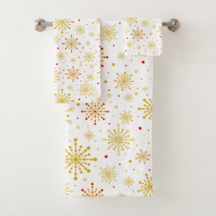 Starburst Retro Atomic MidCentury Mod Red & Gold
