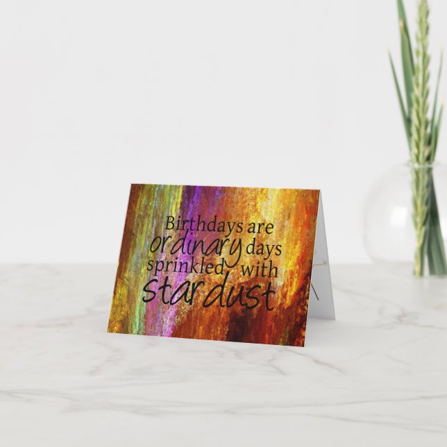 Stardust asperjó la tarjeta de cumpleaños (Anverso)