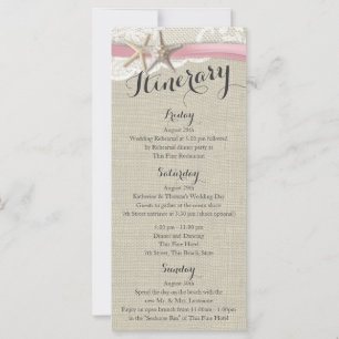 Starfish and Lace Rustic Beach Wedding Itinerario