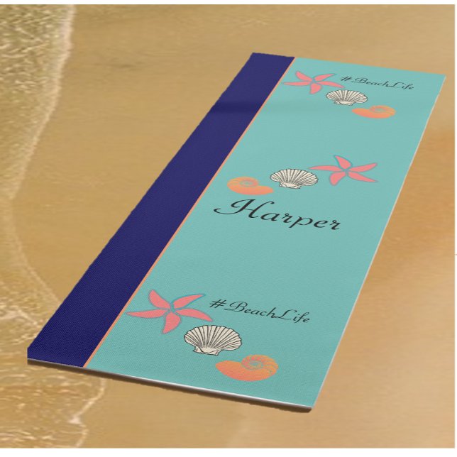 Starfish and Seasheles Ocean Beach Life Yoga Mat (Subido por el creador)