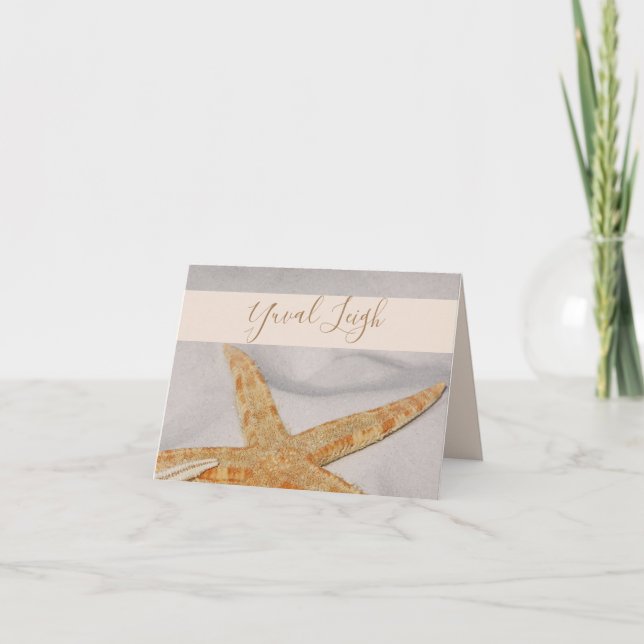 Starfish Bat Mitzvah Gracias Cartas De Nota (Anverso)