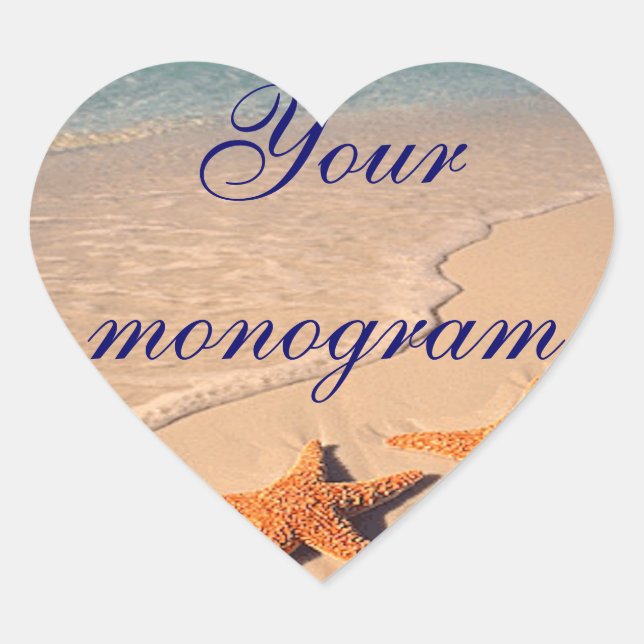 Starfish Beach Wedding Tema Sellos para sobres Eti (Anverso)