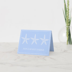 Starfish blanco y azul costero personalizado