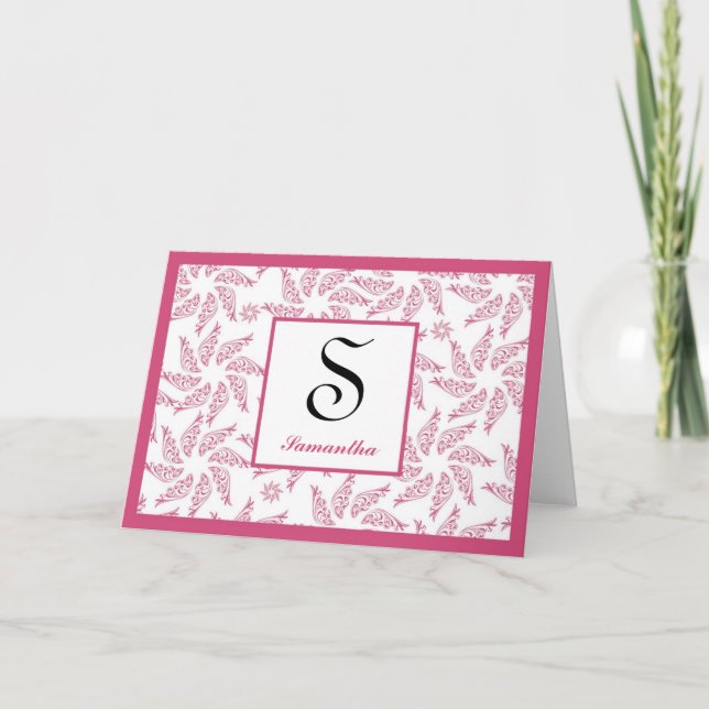 Starfish Cranberry Personalizado Notecard (Anverso)