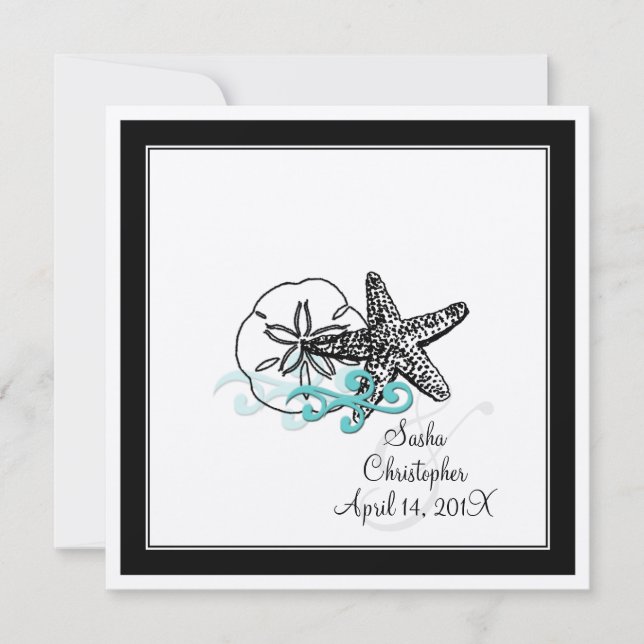 Starfish de PixDezines, Invitaciones de Boda (Anverso)