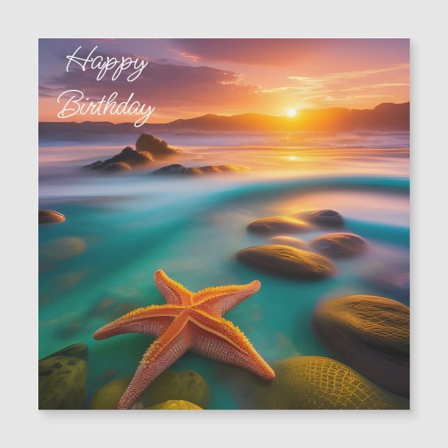 Starfish en la playa en Dawn (Anverso)