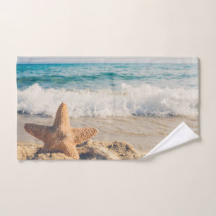 Starfish en una foto de una playa de arena