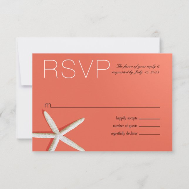 Starfish Fingers Beach RSVP | coral (Anverso)
