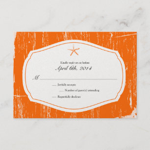 Starfish Rustic Beach Wedding RSVP
