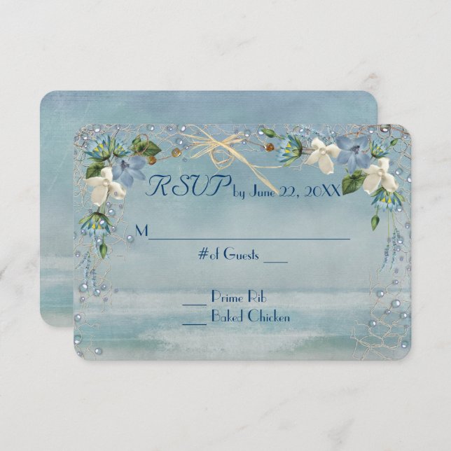 Starfish Wedding RSVP (Anverso / Reverso)
