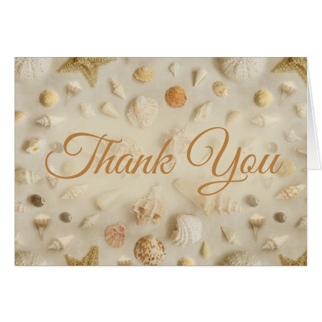 Starfish y Seashells Beach Fotografía Gracias (Anverso (Horizontal))