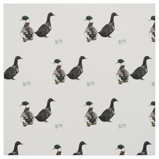 Stargazer Drake y su tela Lady Duck - blanco (Retal)