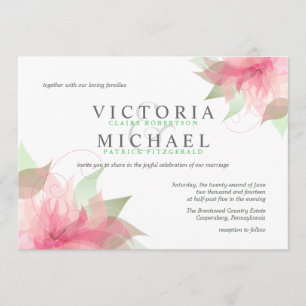 Stargazer Invitaciones a la Boda Blanca y Rosa