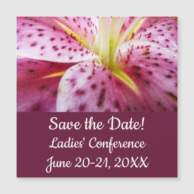 Stargazer Lily Bright Magenta Floral (Anverso)