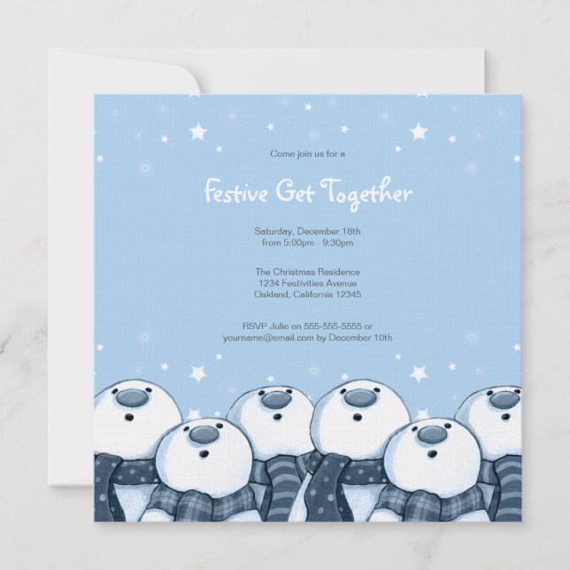Stargazers de Snowman| Invitaciones a Fiestas fest (Anverso)