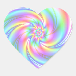 Starry Chica Pegatinas de corazón rosado