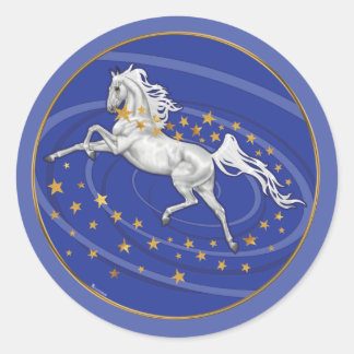 Starry Mare Round Pegatina