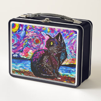 Starry Night Black Kitty Cat