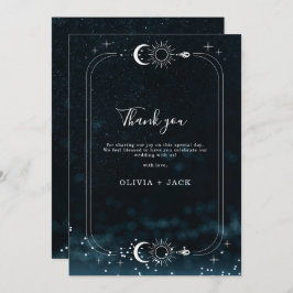 Starry Night Boda Celestial Tarjeta de agradecimie