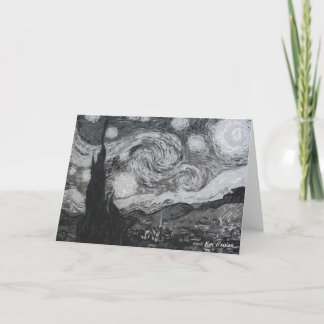 Starry Night I Vincent Van Gogh Tarjetas plegadas
