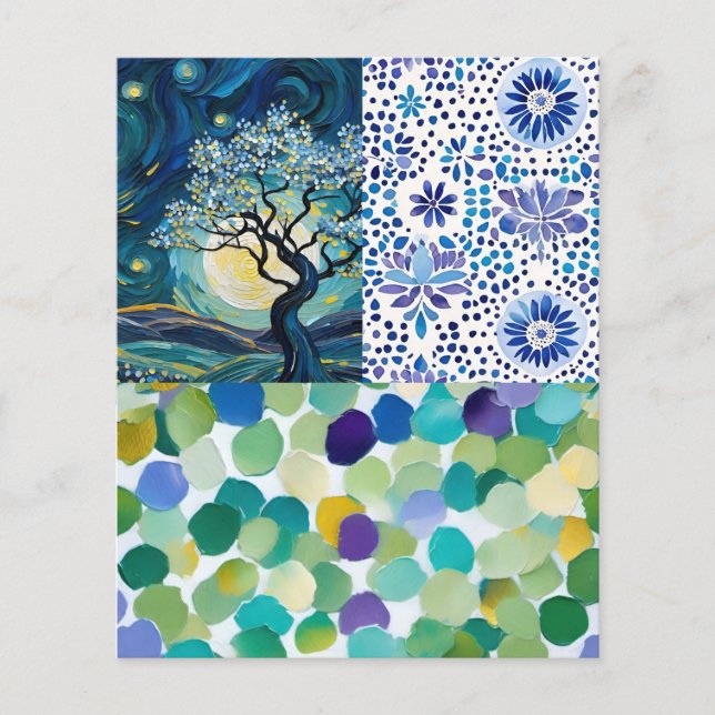 Starry Night Mix 'n Match scrapbook, papel de coll (Frente)