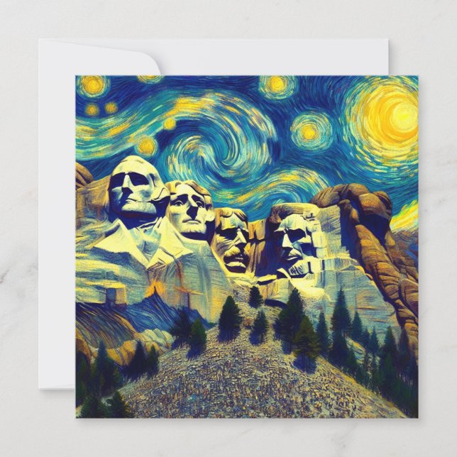 Starry Night Mt. Rushmore Dakota del Sur (Anverso)