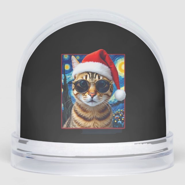 Starry Night Orange Tabby Cat Christmas (Anverso)
