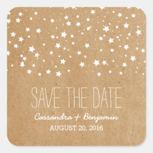 Starry Night Save the Date Pegatinas
