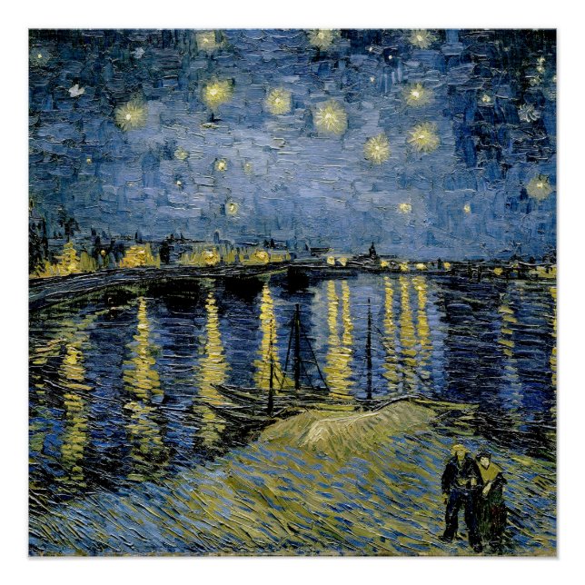 Starry Night Vincent van Gogh Poster (Anverso)