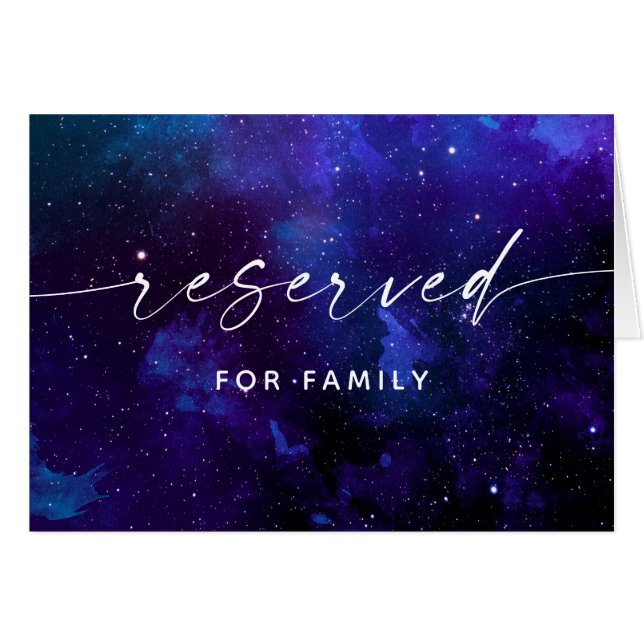 Starry Night Wedding Reserved Sign | Planetarium (Anverso (Horizontal))