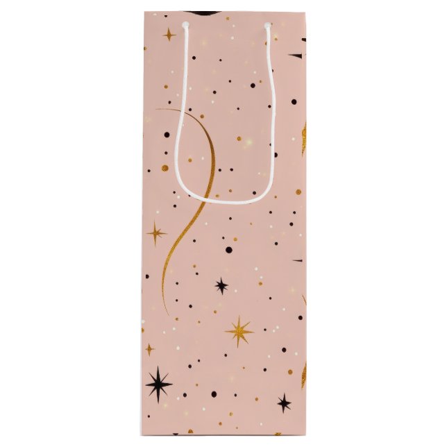 Starry Sip - Bolsa de vino con patrón de estrella (Anverso)