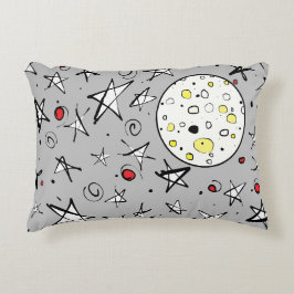 "Starry Sky" Gris con almohada de acento lunar